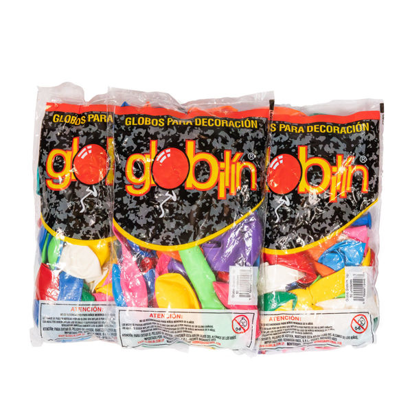 Imagen de GLOBOS SURTIDOS DE COLORES X50