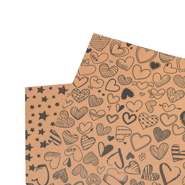 Imagen de CARTULINA CON DISEÑOS DE COLOR KRAFT