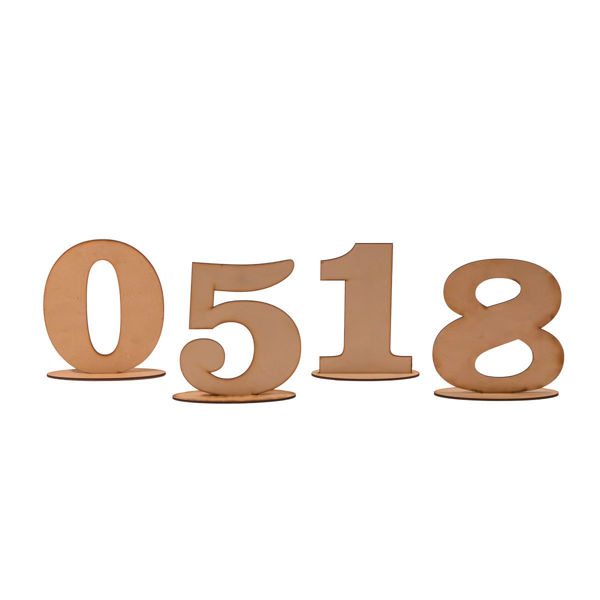 Imagen de NUMEROS DE MDF CON BASE 30 CM