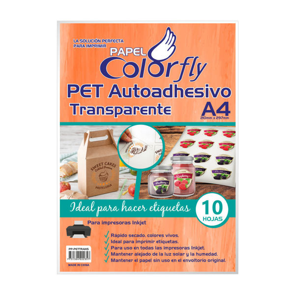 Imagen de HOJAS FOTO AUTOADHESIVAS TRANSPARENTES A4 X10