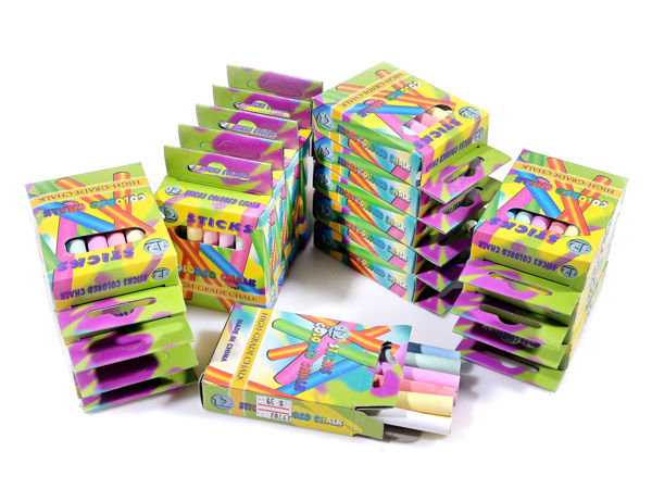 Imagen de CAJA DE TIZAS DE COLORES X12