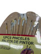 Imagen de PALETA DE PINTOR DE MADERA CON PINCELES