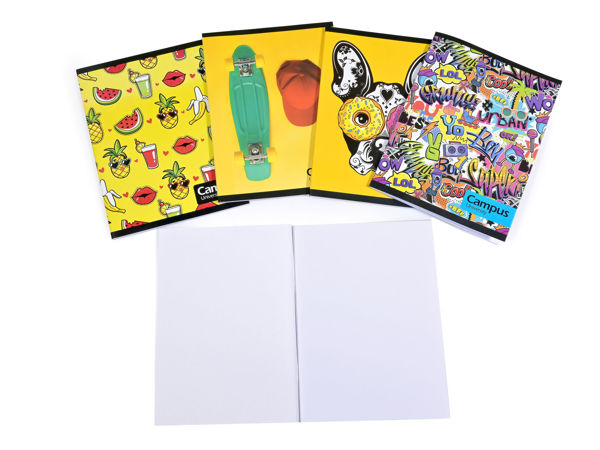 Imagen de KIT CUADERNO LISO DE 96 HOJAS Y FORRO PVC TRANSPARENTE