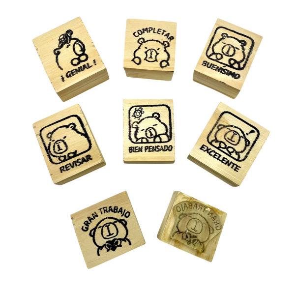 Imagen de SELLITOS DE MADERA X4 CUADRADOS PARA CORRECCION DE MAESTRAS