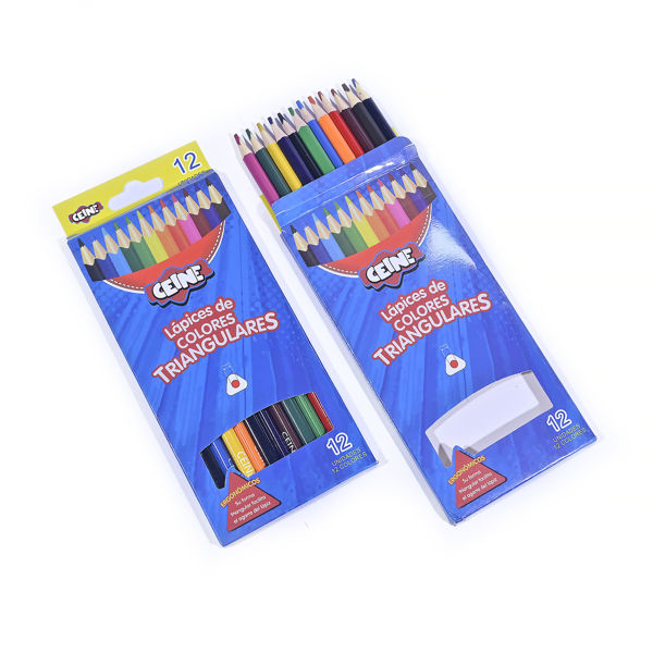 Imagen de LAPICES DE COLORES TRIANGULARES X12 UNIDADES