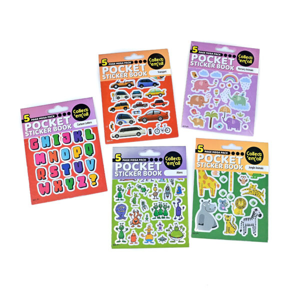 Imagen de SET CON 5 PLANCHAS PEGOTINES STICKERS POCKET